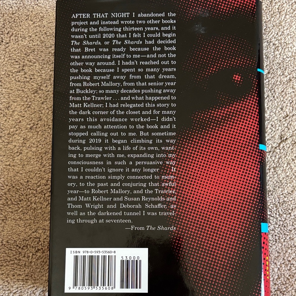 Bret Easton Ellis "The Shards" Hardcover - Picture 3 of 5